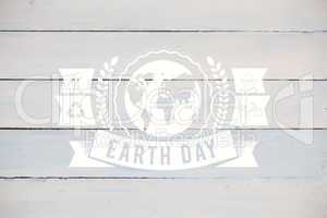 Composite image of earth day graphic