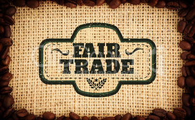 Composite image of fair trade graphic