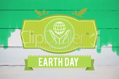 Composite image of earth day graphic