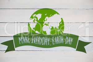 Composite image of earth day graphic