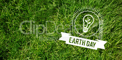 Composite image of earth day graphic