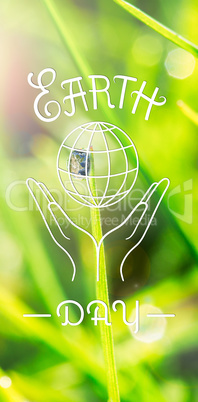 Composite image of earth day graphic