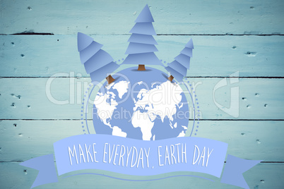 Composite image of earth day graphic