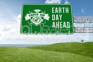 Composite image of earth day ahead