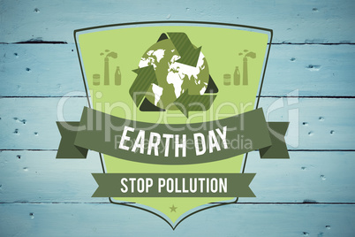 Composite image of earth day graphic