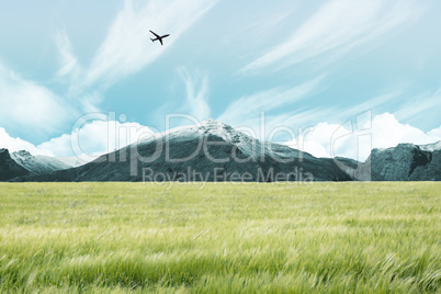 Composite image of graphic airplane