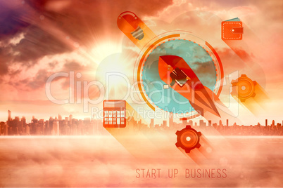 Composite image of start up business graphic