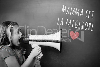 Composite image of italian mothers day message