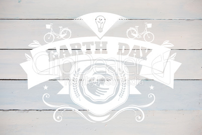 Composite image of earth day graphic