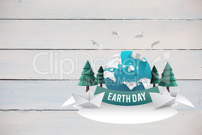 Composite image of earth day graphic