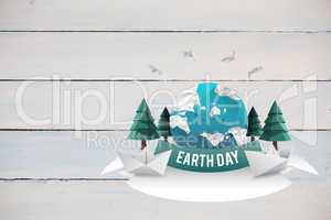 Composite image of earth day graphic