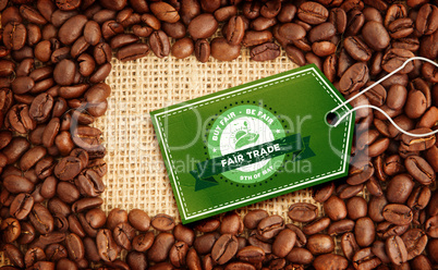 Composite image of fair trade graphic