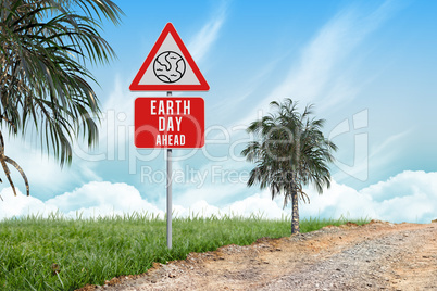 Composite image of earth day ahead