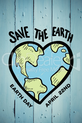 Composite image of earth day graphic