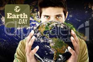 Composite image of earth day graphic