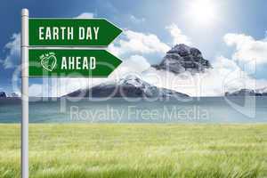 Composite image of earth day ahead