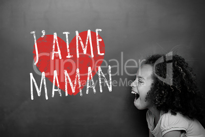 Composite image of french mothers day message