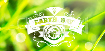 Composite image of earth day graphic