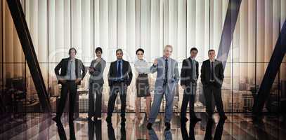 Composite image of business people