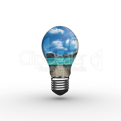 Composite image of empty light bulb