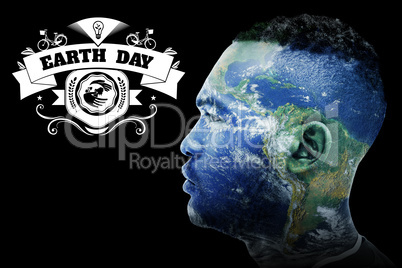 Composite image of earth day graphic