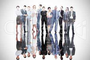 Composite image of business people