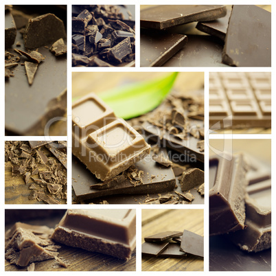 Composite image of chocolate