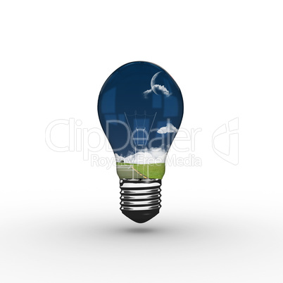 Composite image of empty light bulb