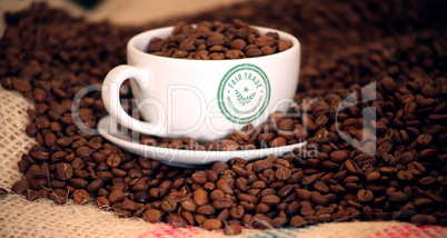 Composite image of fair trade graphic