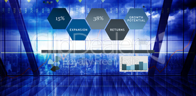 Composite image of business interface