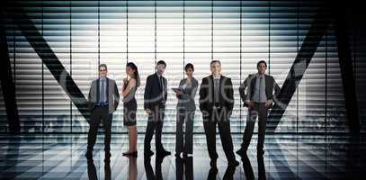 Composite image of business people