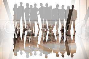 Composite image of business people