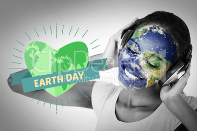 Composite image of earth day graphic