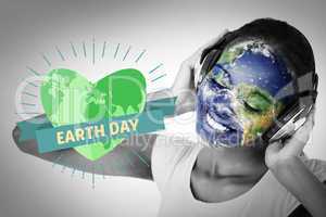 Composite image of earth day graphic