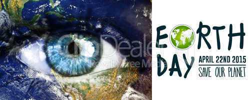 Composite image of earth day graphic