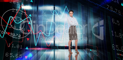 Composite image of businesswoman with arms crossed Composite image of businesswoman with arms crossed
