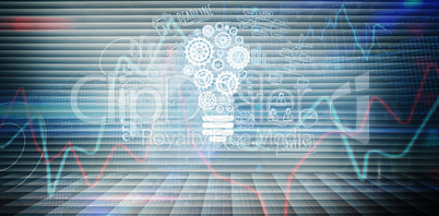 Composite image of business graphics