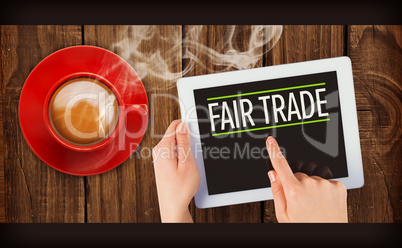 Composite image of fair trade