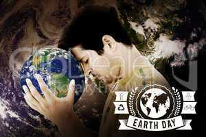 Composite image of earth day graphic