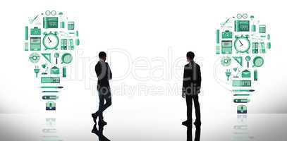 Composite image of businessman standing