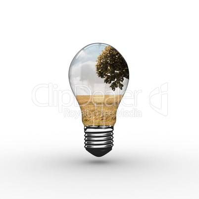 Composite image of empty light bulb