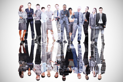 Composite image of business people