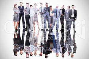 Composite image of business people