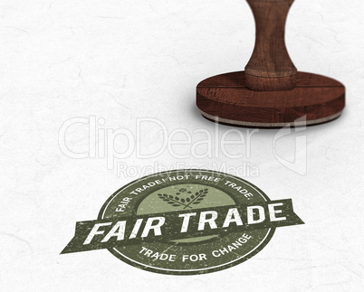 Composite image of wooden stamp