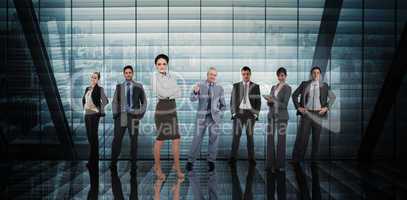 Composite image of business people