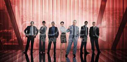 Composite image of business people