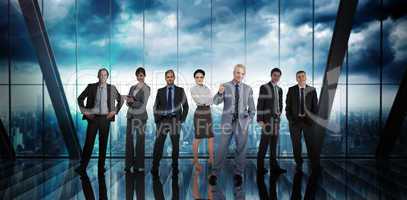 Composite image of business people