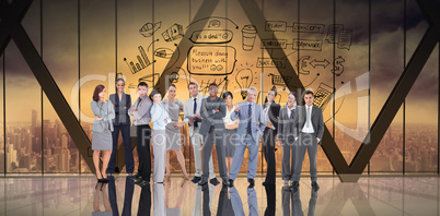 Composite image of business people