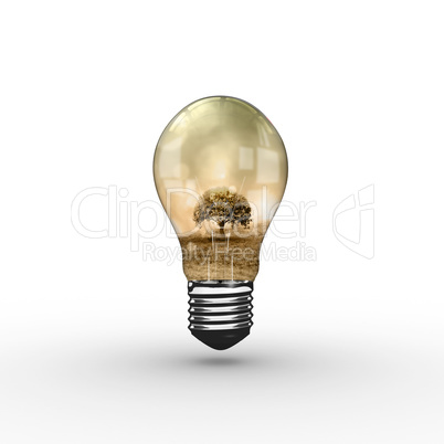 Composite image of empty light bulb