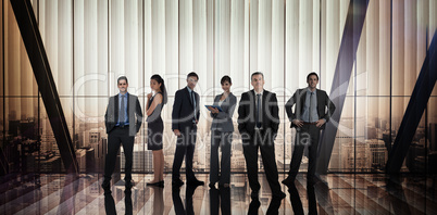 Composite image of business people